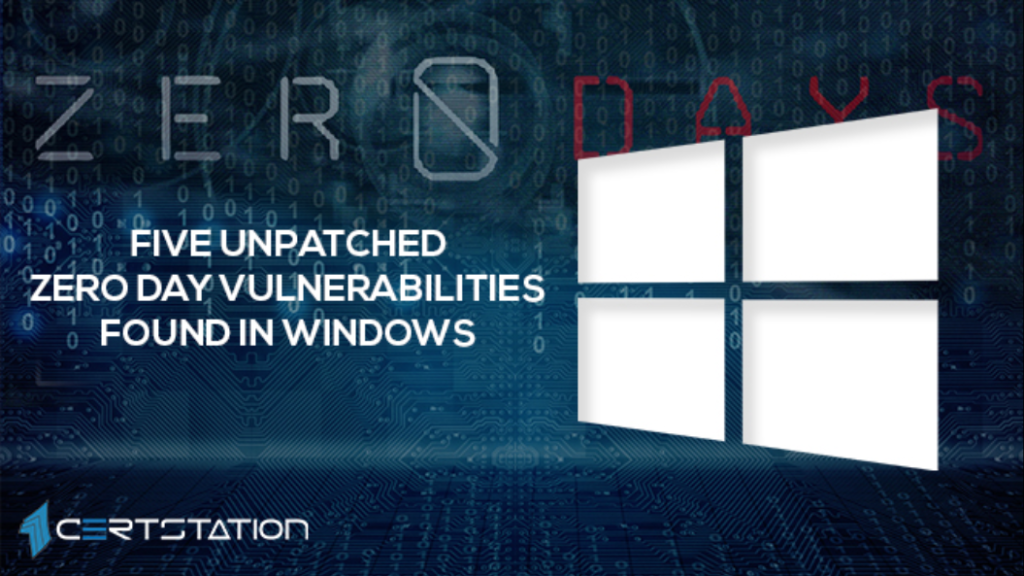 Details on Five Windows Zero Days Revealed by Experts CERTStation Blog